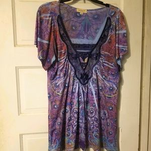 Purple sublimated blouse